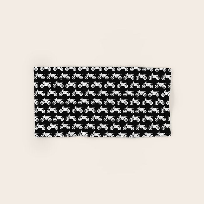 Dirt Bikes // Black Bath Towel Gallery Image 1