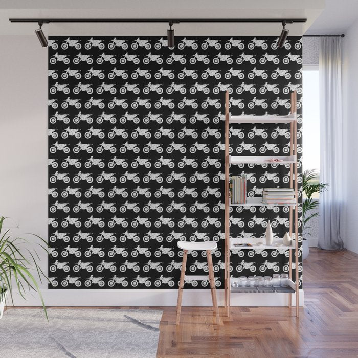 Dirt Bikes // Black Wall Mural Gallery Image 1