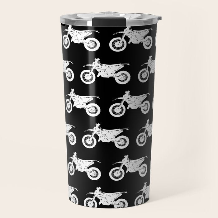 Dirt Bikes // Black Travel Mug Gallery Image 1