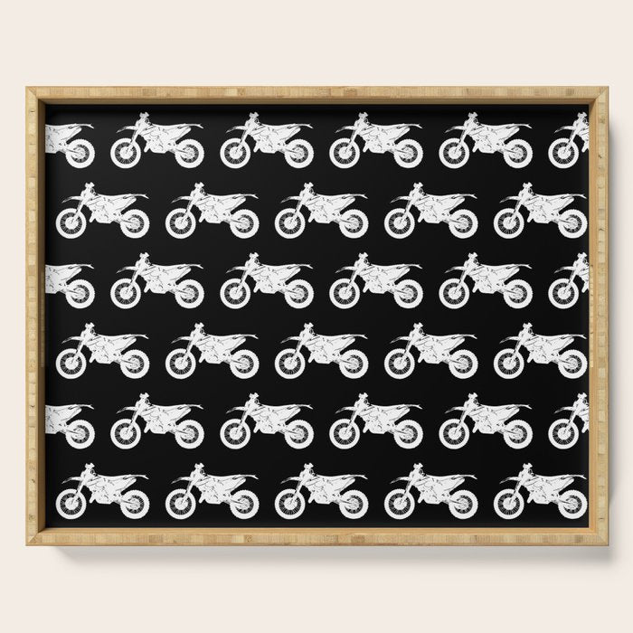 Dirt Bikes // Black Serving Tray Gallery Image 1