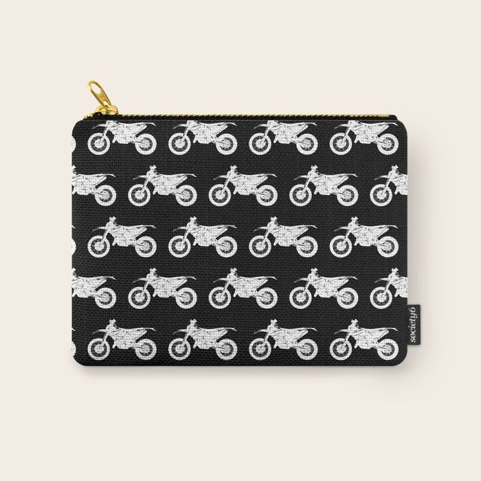 Dirt Bikes // Black Carry All Pouch Gallery Image 1