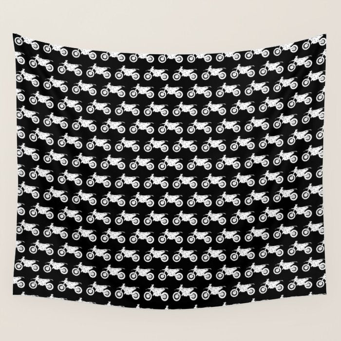Dirt Bikes // Black Wall Tapestry Gallery Image 4