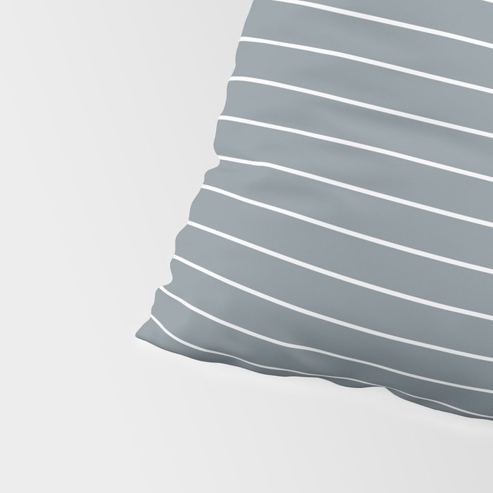 Minimal Arch XLVII Neutral Grey Blue Modern Geometric Lines Pillow Sham Gallery Image 4