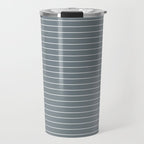 Minimal Arch XLVII Neutral Grey Blue Modern Geometric Lines Travel Mug Gallery Image 1