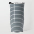 Minimal Arch XLVII Neutral Grey Blue Modern Geometric Lines Travel Mug Gallery Image 3