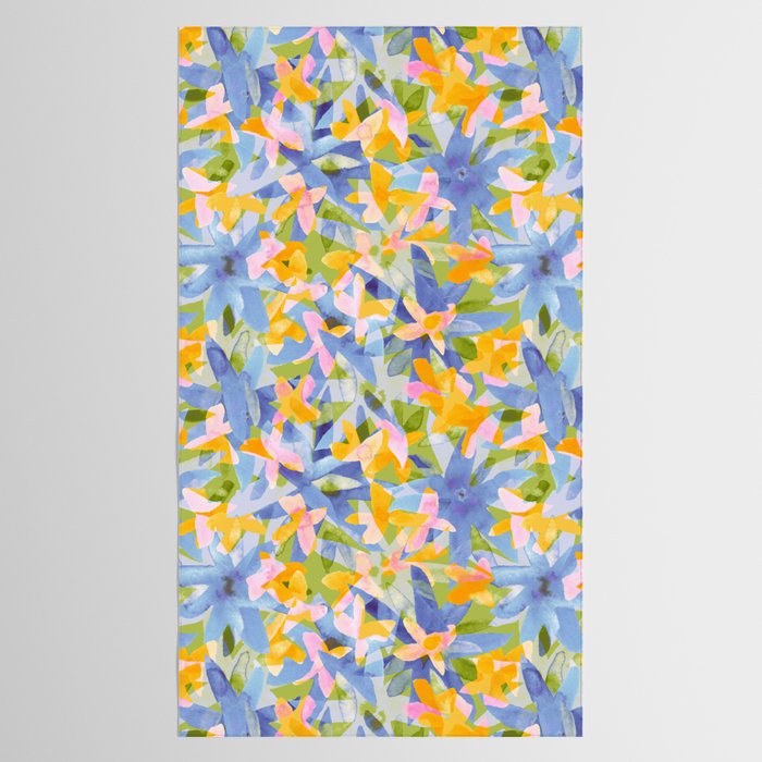 Watercolor Blooms #1 Tablecloth Gallery Image 2
