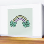 Bow Rainbow in Blue Wall Mural Gallery Image 2