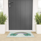 Bow Rainbow in Blue Welcome Mat Gallery Image 3