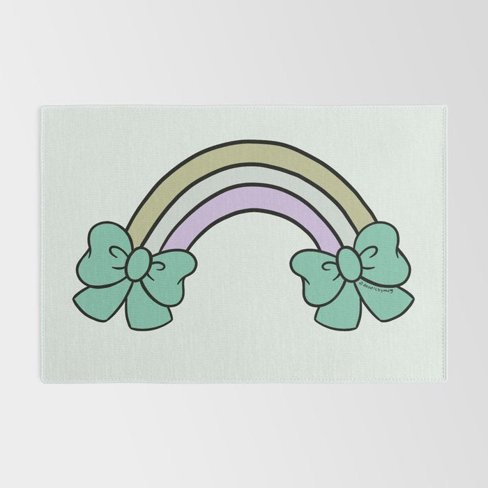 Bow Rainbow in Blue Rug Gallery Image 2