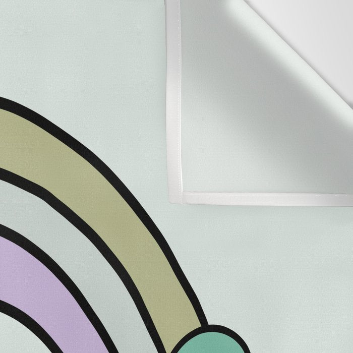 Bow Rainbow in Blue Wall Tapestry Gallery Image 3