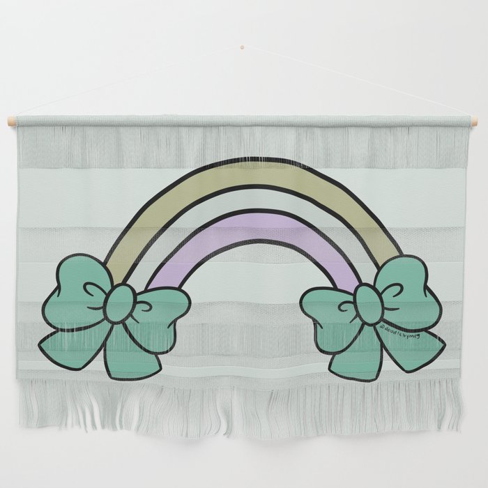 Bow Rainbow in Blue Wall Hanging Gallery Image 1