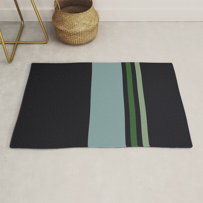 Classic Retro Striped Enenra Rug Gallery Image 1