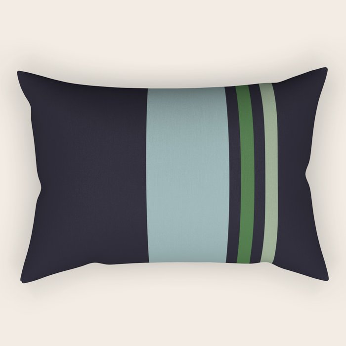 Classic Retro Striped Enenra Rectangular Pillow Gallery Image 2