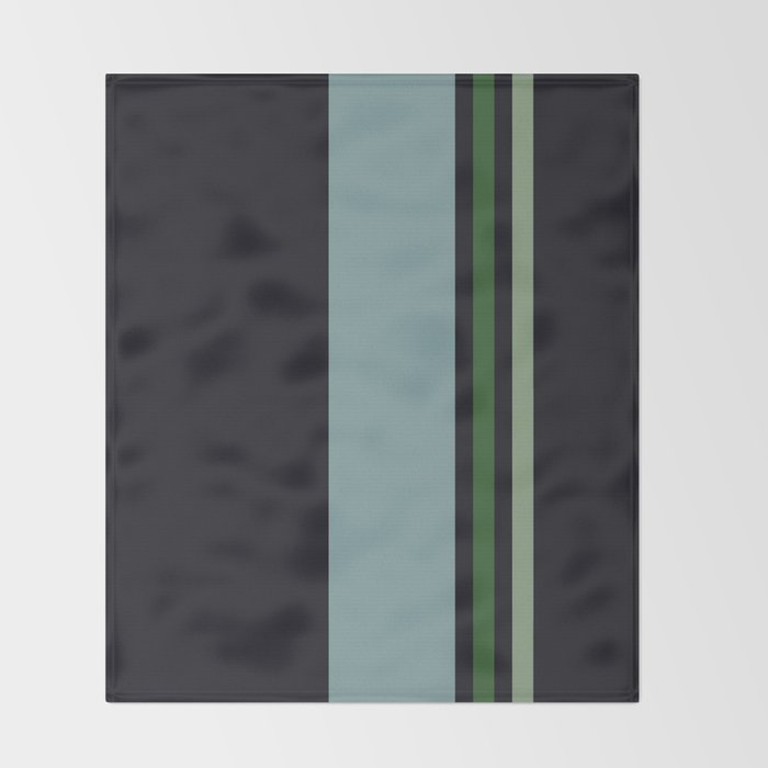 Classic Retro Striped Enenra Throw Blanket Gallery Image 2