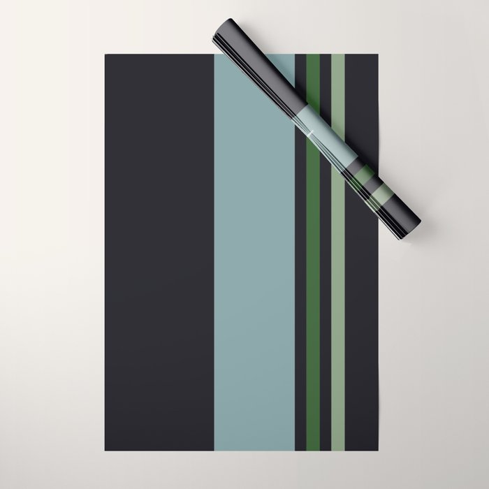 Classic Retro Striped Enenra Wrapping Paper Gallery Image 1