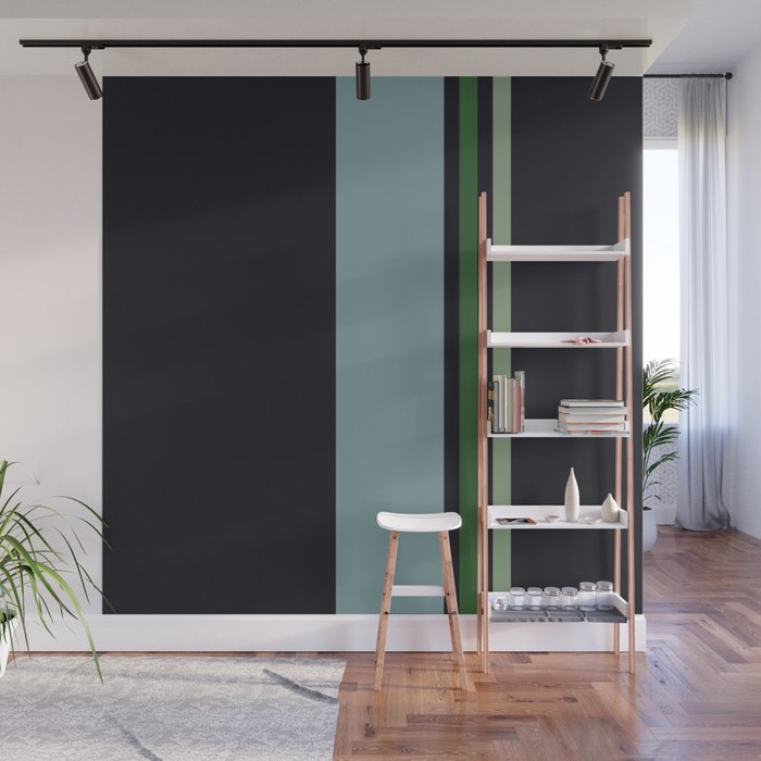 Classic Retro Striped Enenra Wall Mural Gallery Image 1