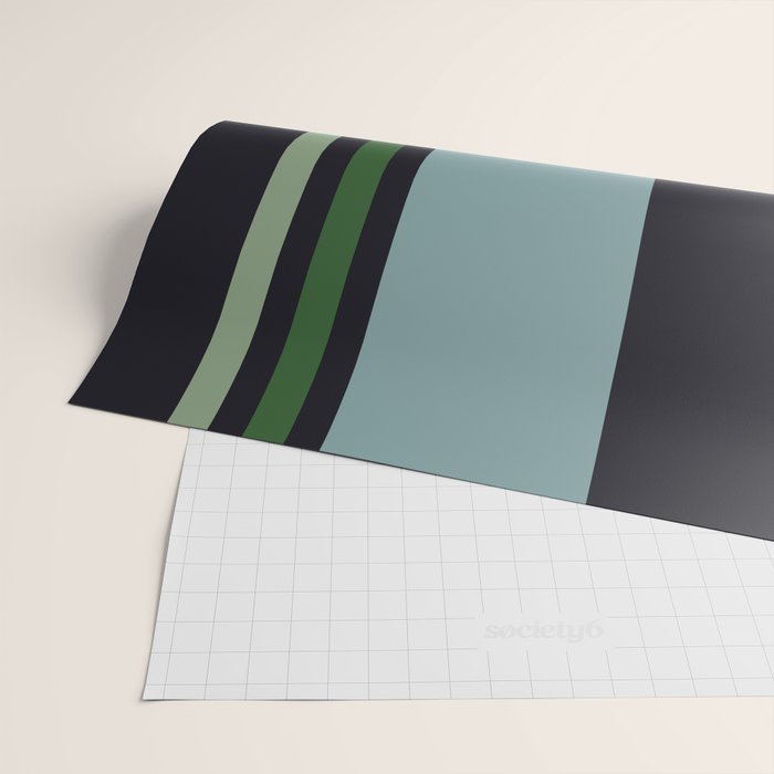 Classic Retro Striped Enenra Wrapping Paper Gallery Image 2