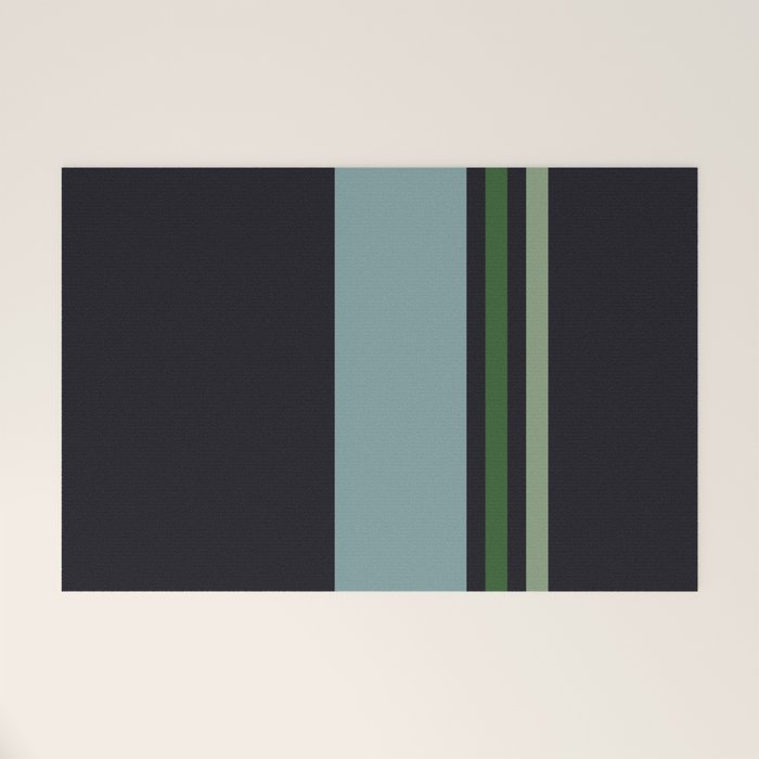 Classic Retro Striped Enenra Welcome Mat Gallery Image 1