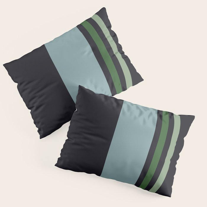 Classic Retro Striped Enenra Pillow Sham Gallery Image 1