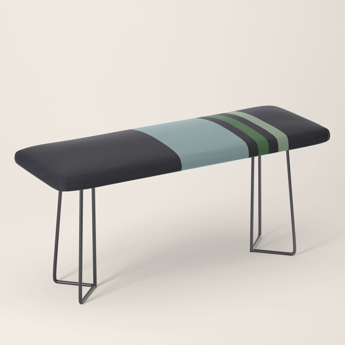 Classic Retro Striped Enenra Bench Gallery Image 1