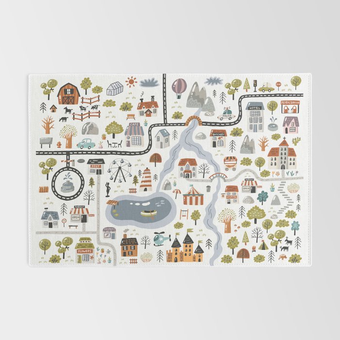 Town Map Rug Gallery Image 2