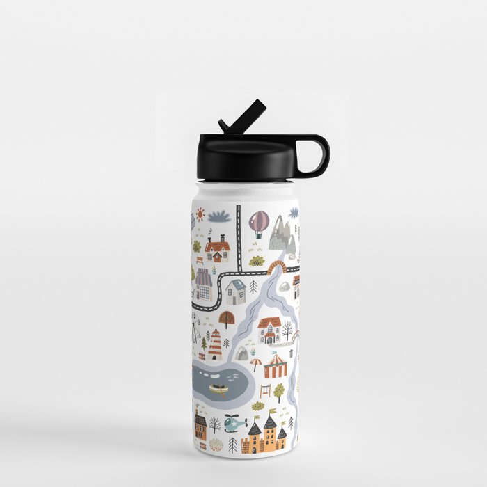 Town Map Water Bottle Gallery Image 1