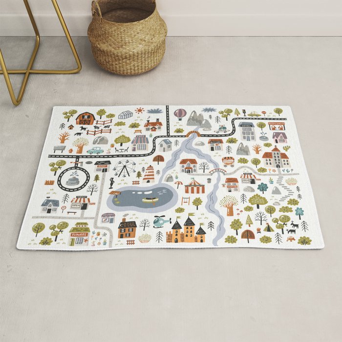 Town Map Rug Gallery Image 1