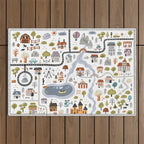 Town Map Outdoor Rug Gallery Image 1