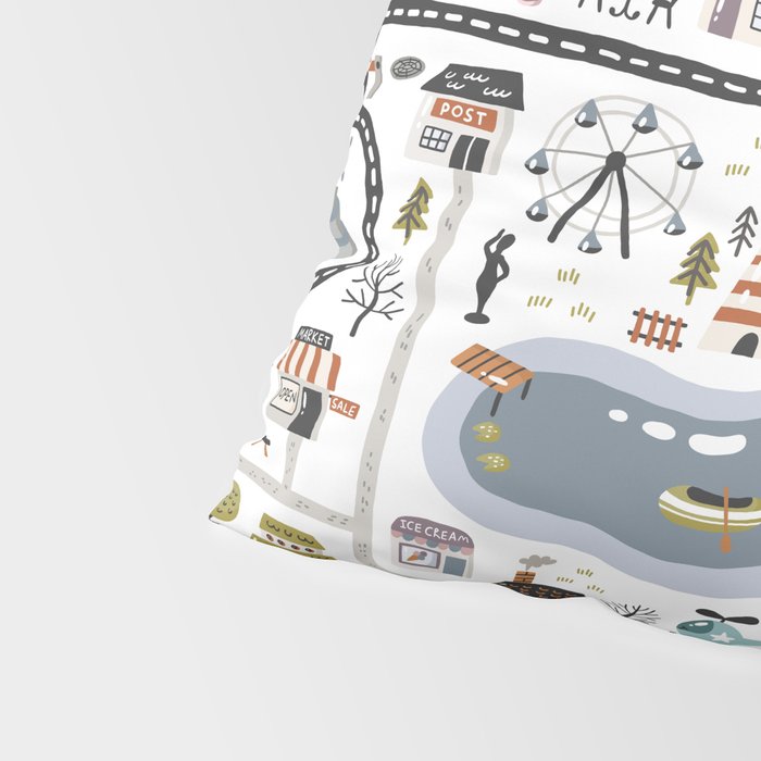 Town Map Pillow Sham Gallery Image 4