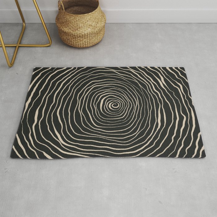 Strokes 07: Nero Black Edition  Rug Gallery Image 1
