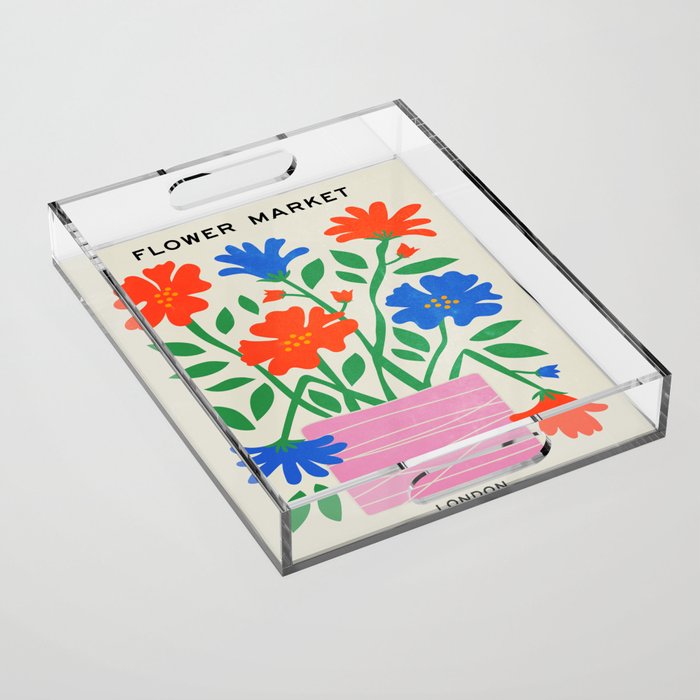 Flower Market 01: London Acrylic Tray Gallery Image 1