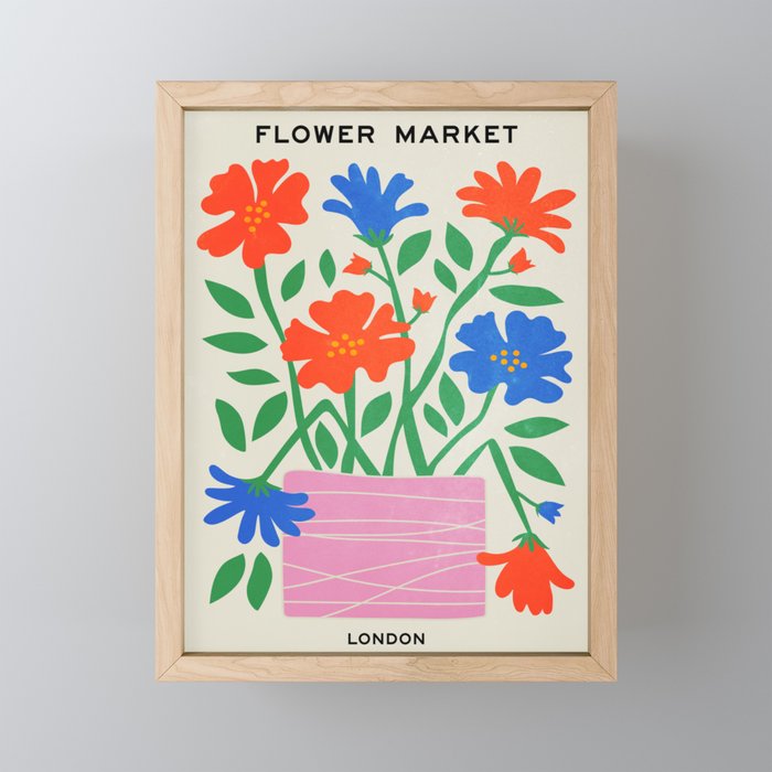 Flower Market 01: London Mini Art Print Gallery Image 1