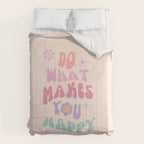Danish Pastel Retro Inspirational Quote Comforter Gallery Image 6