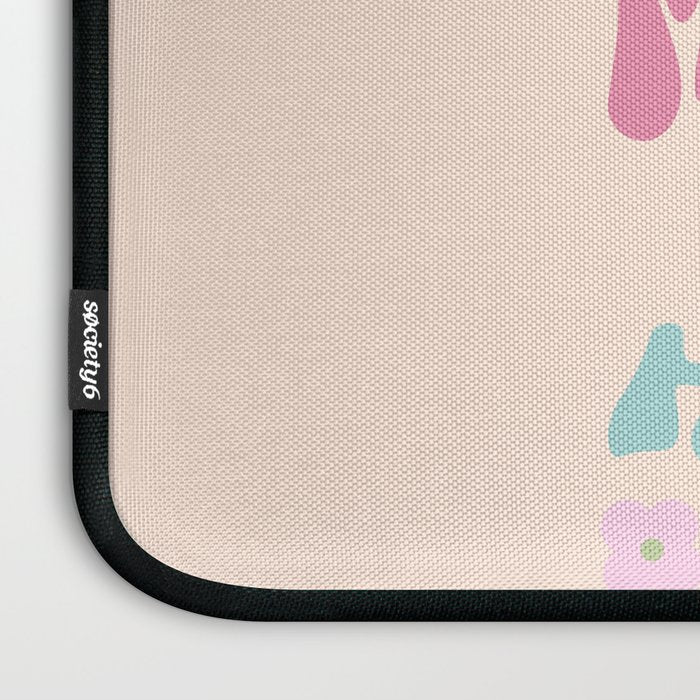 Danish Pastel Retro Inspirational Quote Laptop Sleeve Gallery Image 3