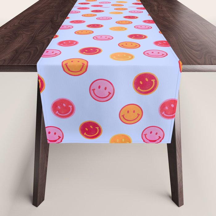 Smiling faces pattern no2 Table Runner Gallery Image 1