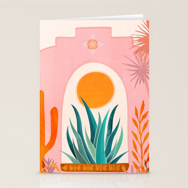 The Day Begins / Desert Garden Landscape Stationery Card Gallery Image 2