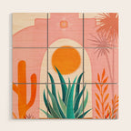 The Day Begins / Desert Garden Landscape Wood Wall Art Gallery Image 1