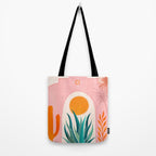 The Day Begins / Desert Garden Landscape Tote Bag Gallery Image 2