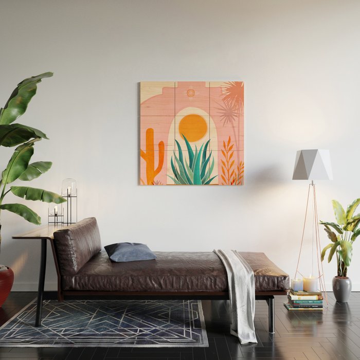 The Day Begins / Desert Garden Landscape Wood Wall Art Gallery Image 2