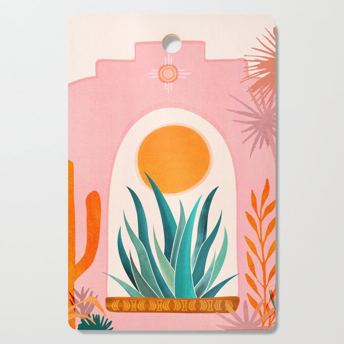 The Day Begins / Desert Garden Landscape Cutting Board Gallery Image 1