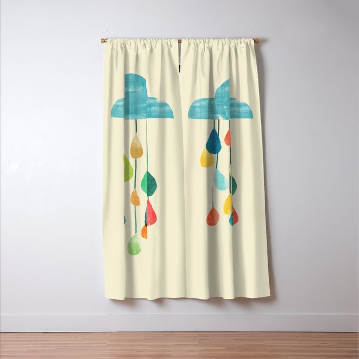 cloudy with a chance of rainbow Window Curtain Gallery Image 3