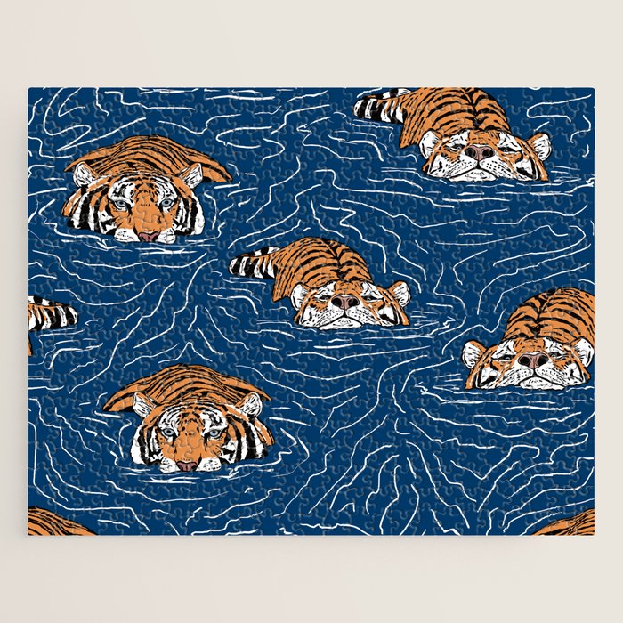 Tigers in the water Jigsaw Puzzle Gallery Image 1