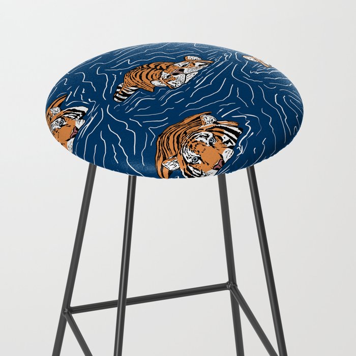 Tigers in the water Stool Gallery Image 2