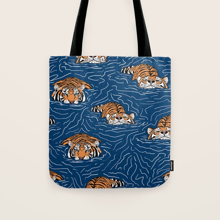 Tigers in the water Tote Bag Gallery Image 1
