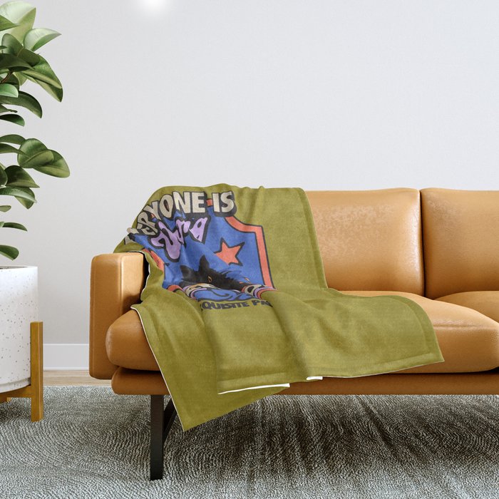 Everyone Is Wrong Except For Me - Cat Illustration Throw Blanket Gallery Image 1
