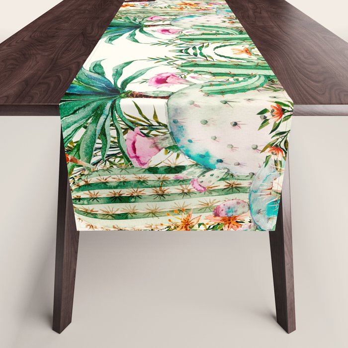 Blooming in the cactus Table Runner Gallery Image 1