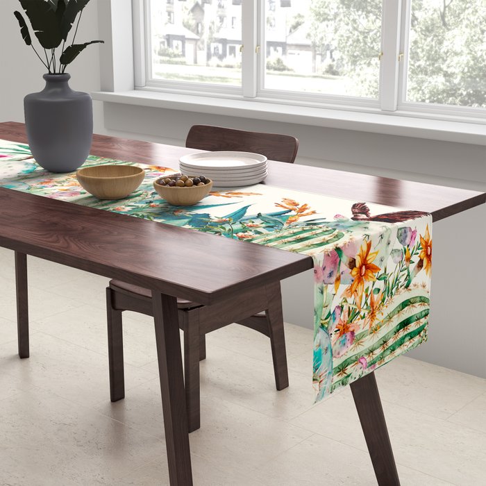 Blooming in the cactus Table Runner Gallery Image 2