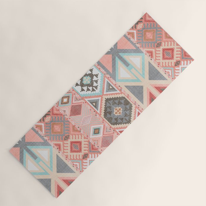 Aztec Artisan in Pink Yoga Mat Gallery Image 1