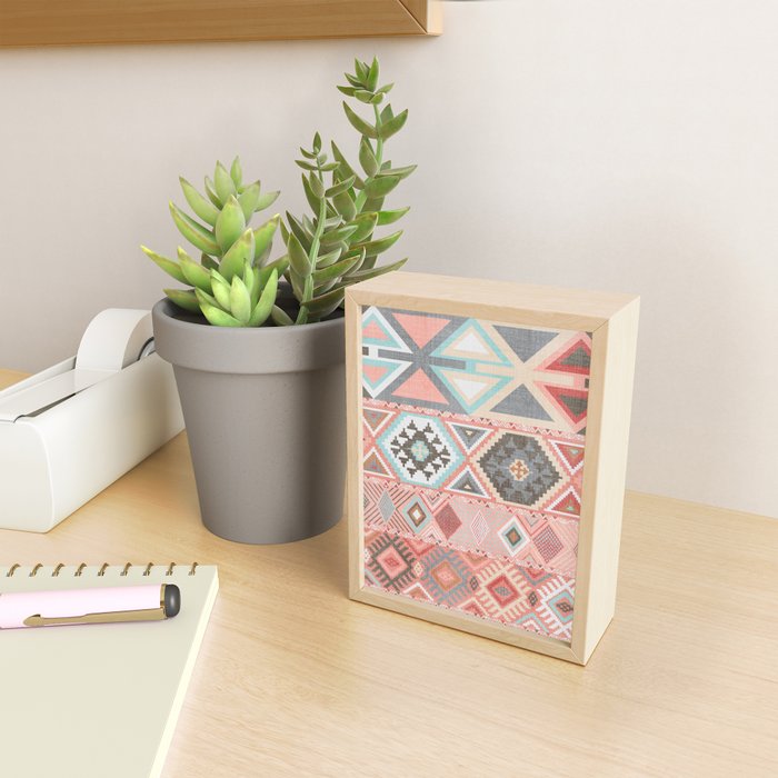 Aztec Artisan in Pink Mini Art Print Gallery Image 2