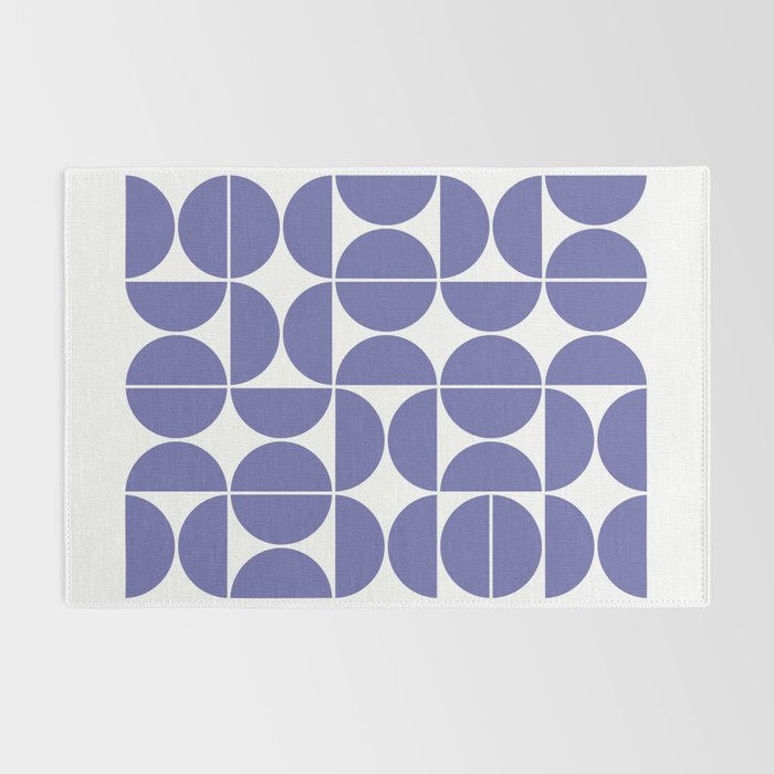 Mid Century Modern Geometric 04 Very Peri Rug Gallery Image 2